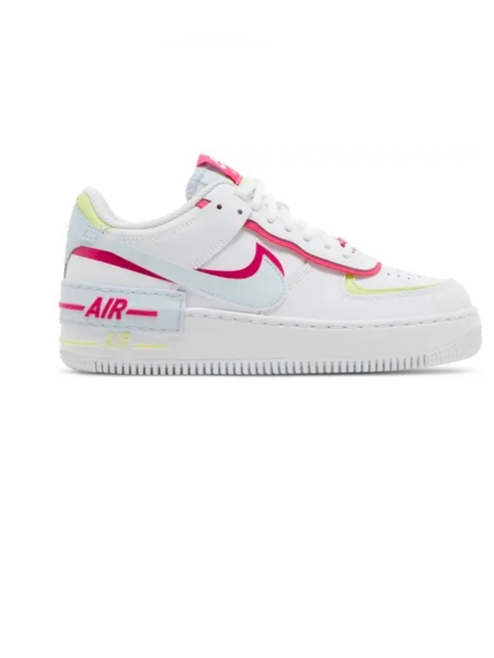 Nike Air Force 1 Shadow White Fireberry Lemon Twist Sneakers - Women's 10